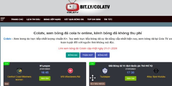 Các bước xem bóng đá trực tiếp trên web colatv không lag